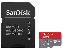 Load image into Gallery viewer, SanDisk Ultra 128GB microSDXC UHS-I card with Adapter - 100MB/s U1 A1 - SDSQUAR-128G-GN6MA
